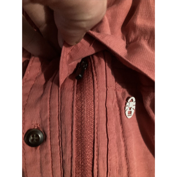 Colemon Shirt Mens XXL Red Button Flap Pockets Short Sleeve Vented Fishing Hunt - Picture 5 of 8